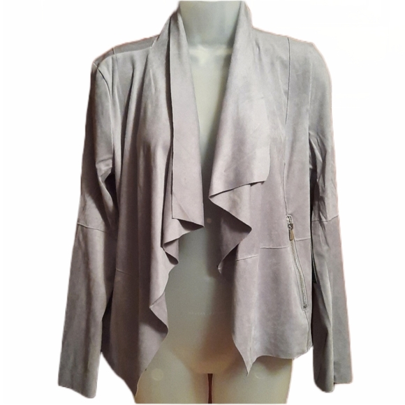 Bagatelle Collection Jackets & Blazers - Bagatelle Collection Faux Suede Drape Front Jacket